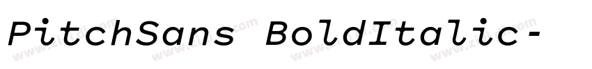 PitchSans BoldItalic字体转换